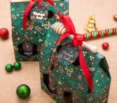 2 miody w kolorowym pudełku na Boże Narodzenie