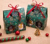 2 miody w kolorowym pudełku na Boże Narodzenie z 1 znakiem zodiaku