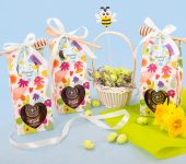 1 miód w kolorowym pudełku na Wielkanoc