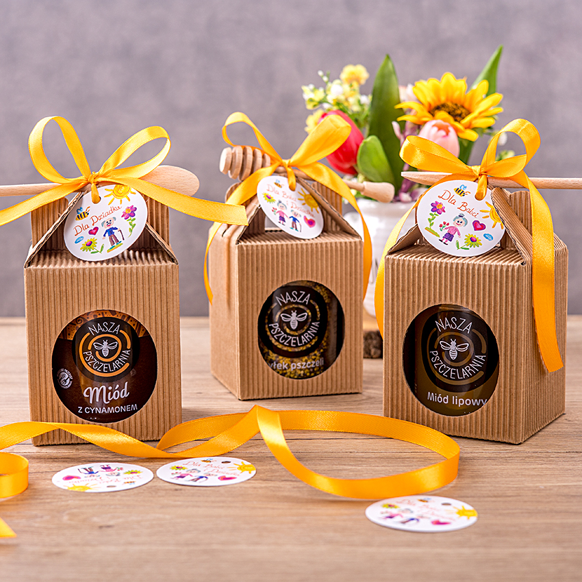 1 miód w kartoniku na Dzień Babci i Dziadka