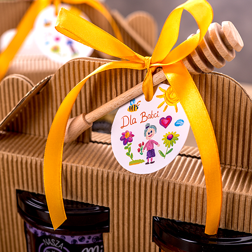 2 miodki w kartoniku na Dzień Babci i Dziadka
