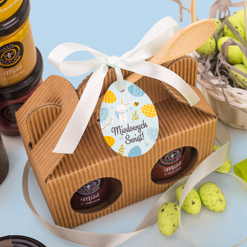2 miodziki w kartoniku na Wielkanoc