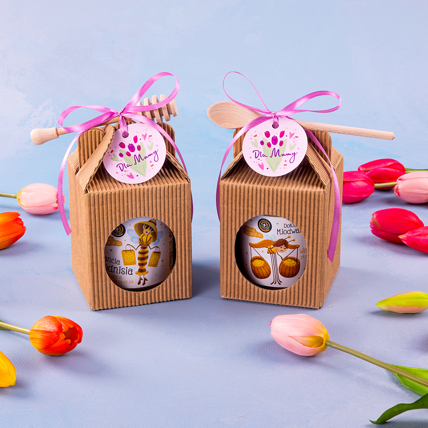 1 miód w kartoniku na Dzień Matki z 1 znakiem zodiaku