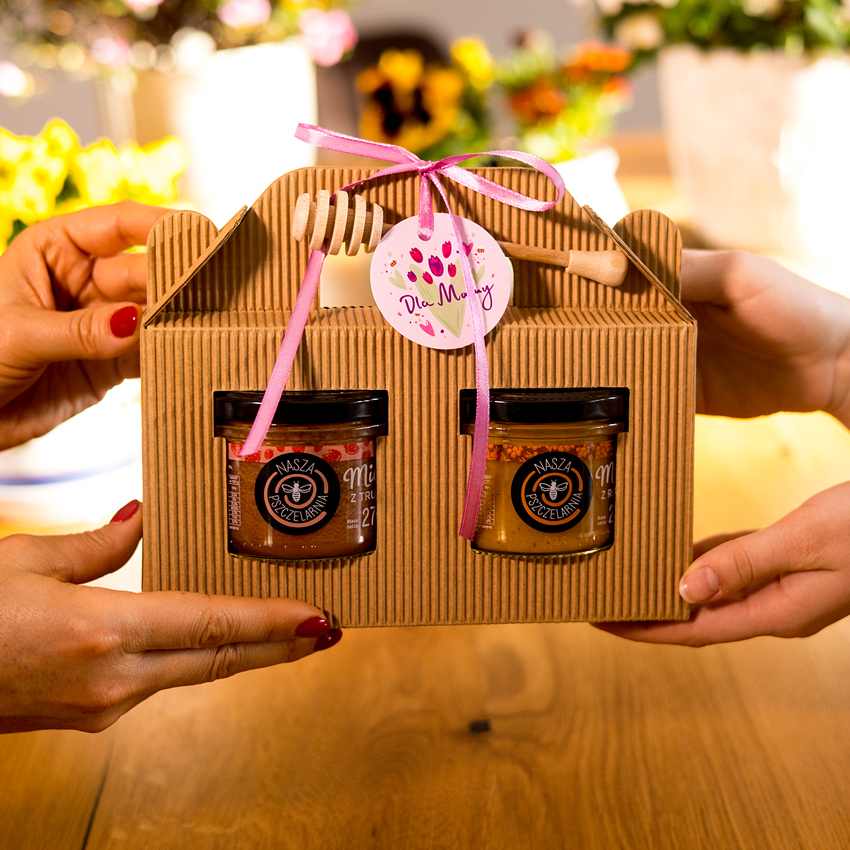 2 miodki w kartoniku na Dzień Matki