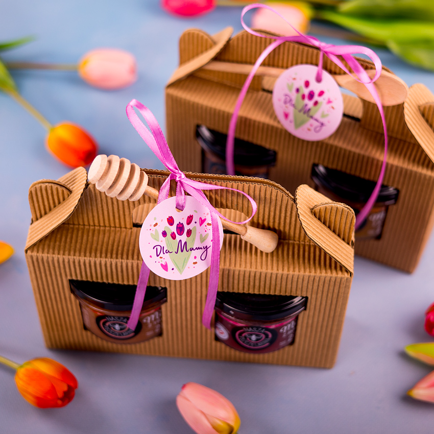 2 miodki w kartoniku na Dzień Matki