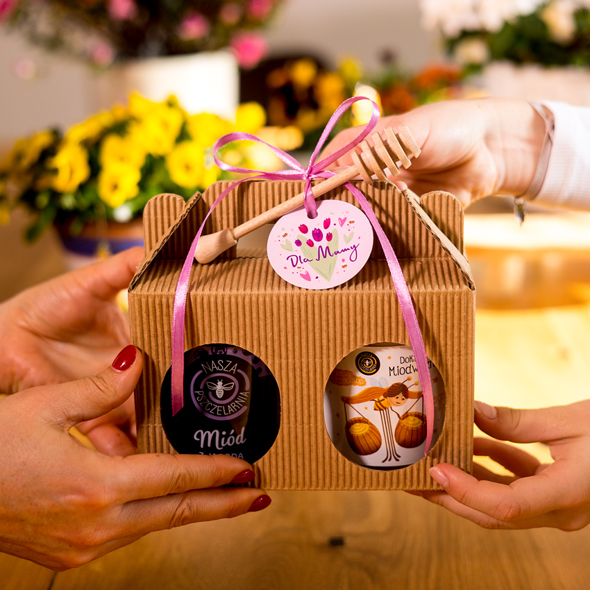 2 miody w kartoniku na Dzień Matki z 1 znakiem zodiaku