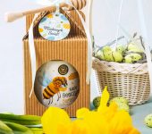 1 miód w kartoniku na Wielkanoc z 1 znakiem zodiaku