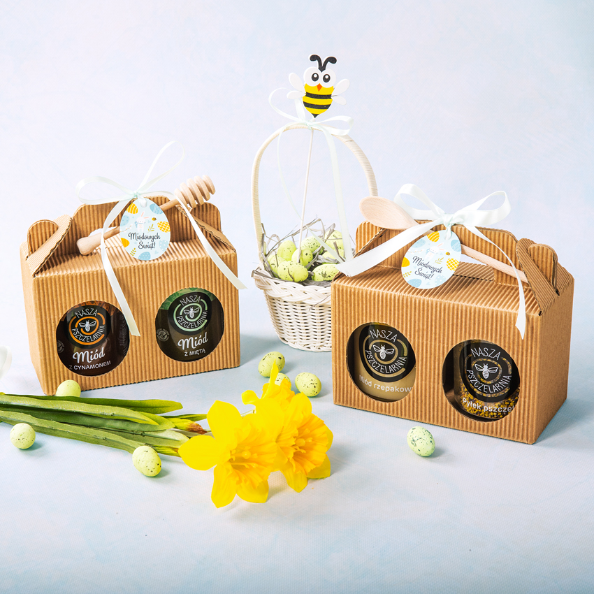 2 miody w kartoniku na Wielkanoc