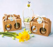 2 miody w kartoniku na Wielkanoc z 1 znakiem zodiaku