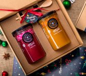 2 duże miody w pudełku na Boże Narodzenie