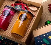 2 duże miody w pudełku na Boże Narodzenie