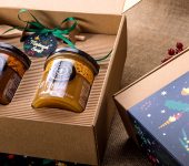 2 miody w pudełku na Boże Narodzenie