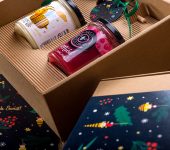 2 miody w pudełku na Boże Narodzenie z 1 znakiem zodiaku