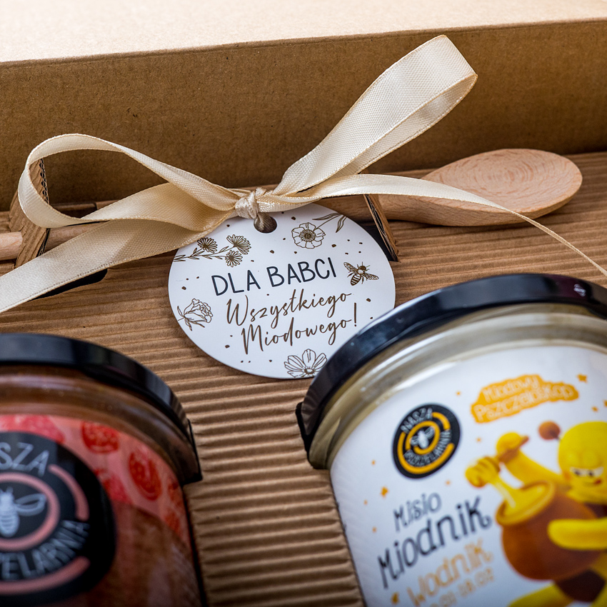 2 miody w pudełku na Dzień Babci lub Dziadka z 1 znakiem zodiaku