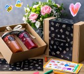 2 duże miody w pudełku na Dzień Babci lub Dziadka