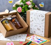 2 duże miody w pudełku na Dzień Babci lub Dziadka