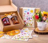 2 miody w pudełku na Dzień Babci i Dziadka