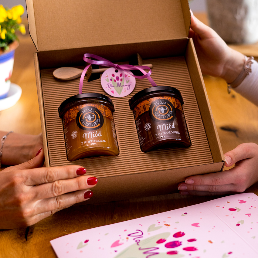 2 miody w pudełku na Dzień Matki