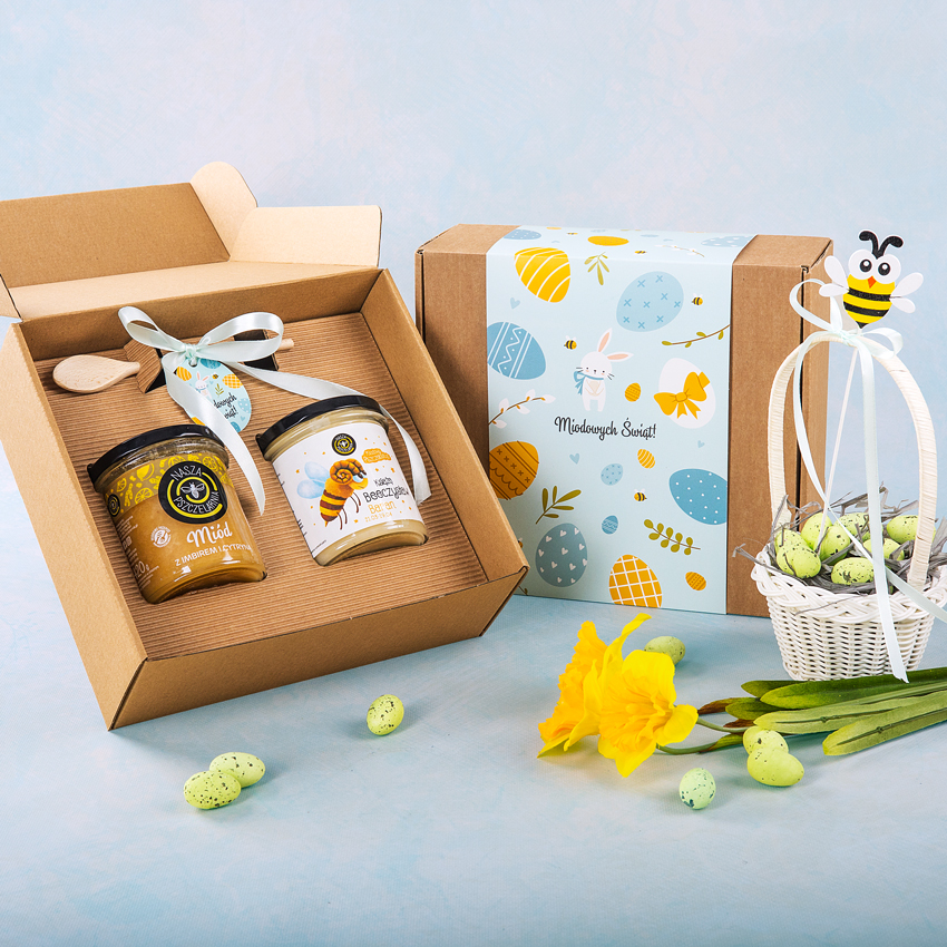 2 miody w pudełku na Wielkanoc z 1 znakiem zodiaku