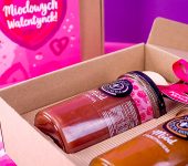 2 duże miody w pudełku na Walentynki