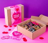 4 miodki w pudełku na Walentynki