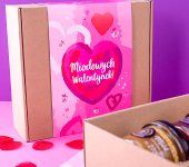 4 miodki w pudełku na Walentynki