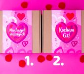 2 duże miody w pudełku na Walentynki