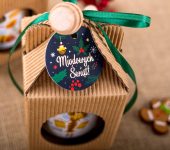 1 miód w kartoniku na Boże Narodzenie z 1 znakiem zodiaku