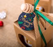 1 miód w kartoniku na Boże Narodzenie z 1 znakiem zodiaku