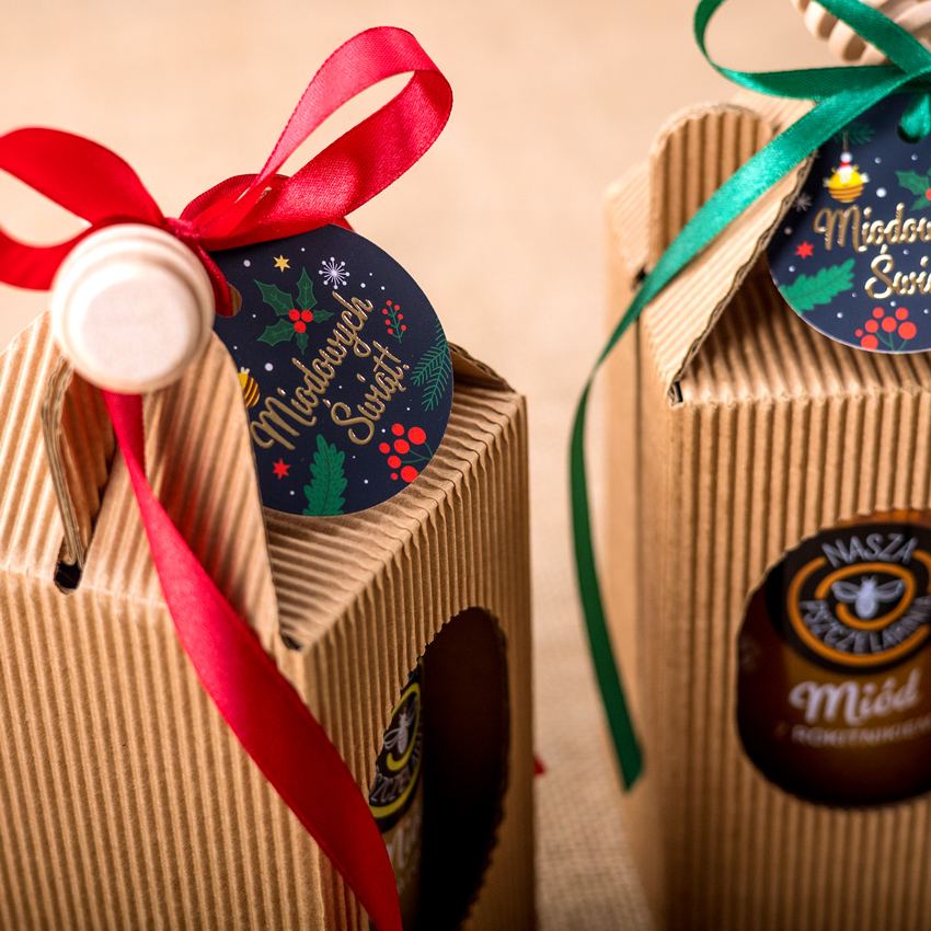 1 duży miód w kartoniku na Boże Narodzenie