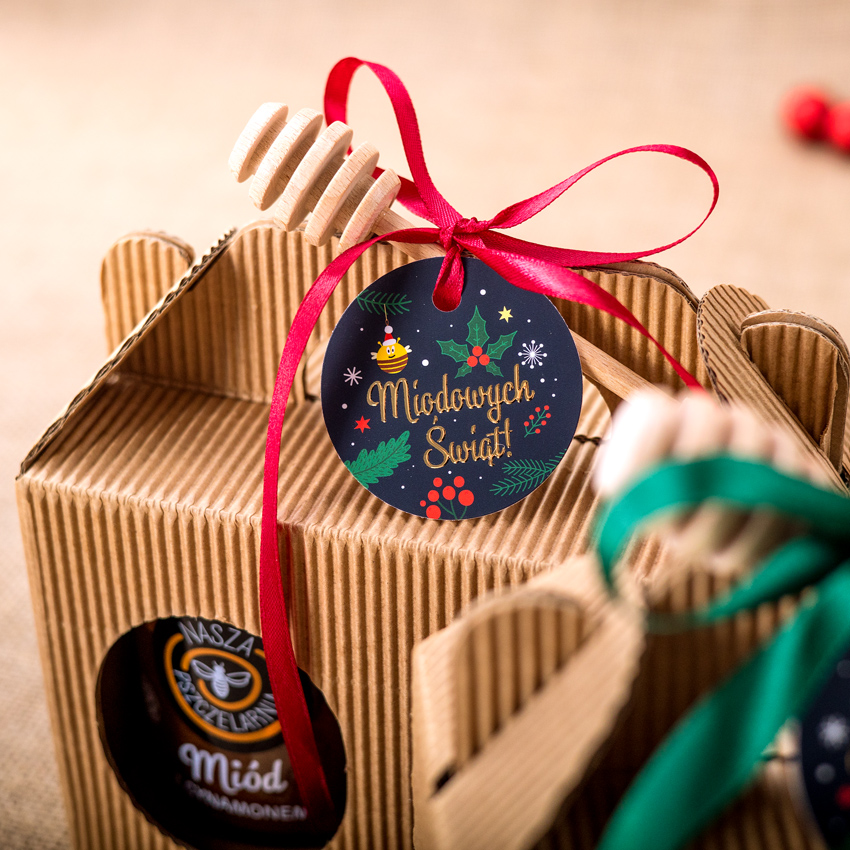 2 miody w kartoniku na Boże Narodzenie