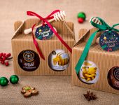 2 miody w kartoniku na Boże Narodzenie z 1 znakiem zodiaku