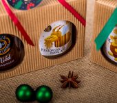 2 miody w kartoniku na Boże Narodzenie z 1 znakiem zodiaku