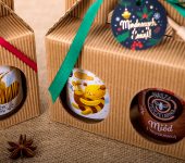 2 miody w kartoniku na Boże Narodzenie z 1 znakiem zodiaku