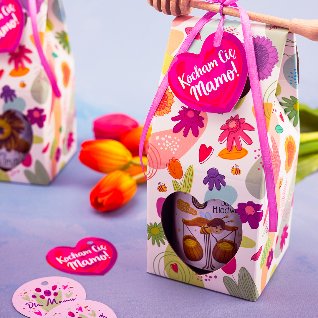 1 miód w kolorowym pudełku na Dzień Matki z 1 znakiem zodiaku
