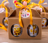 2 miody w kartoniku na Dzień Babci i Dziadka z 2 znakami zodiaku