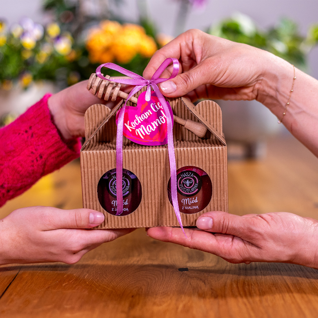 2 miodziki w kartoniku na Dzień Matki