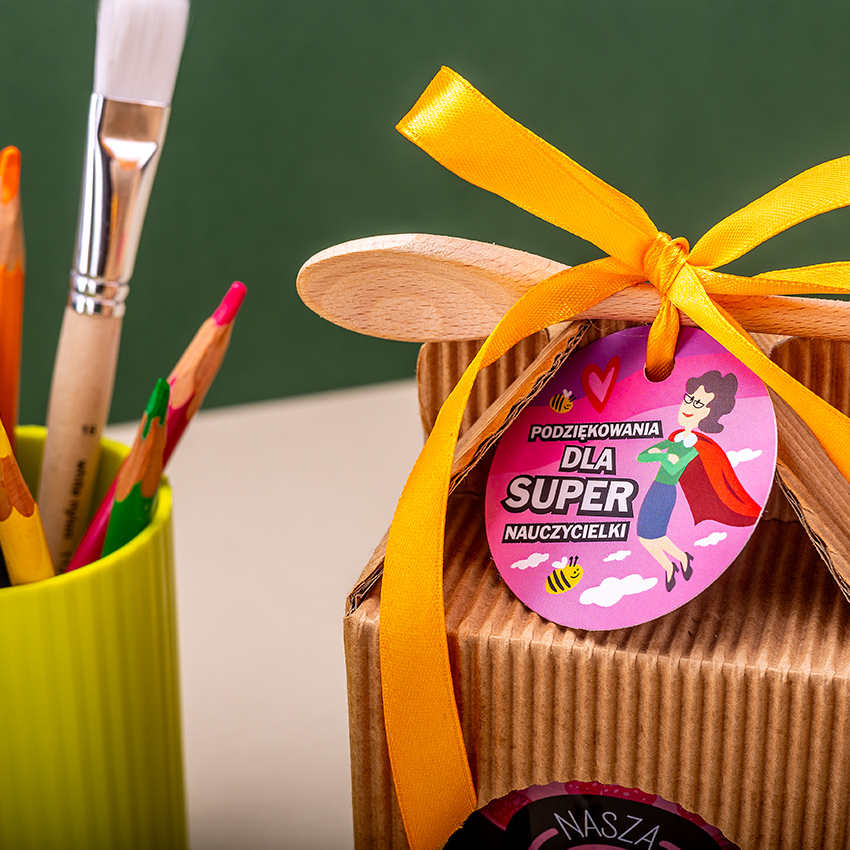 1 miód w kartoniku na Dzień Nauczyciela