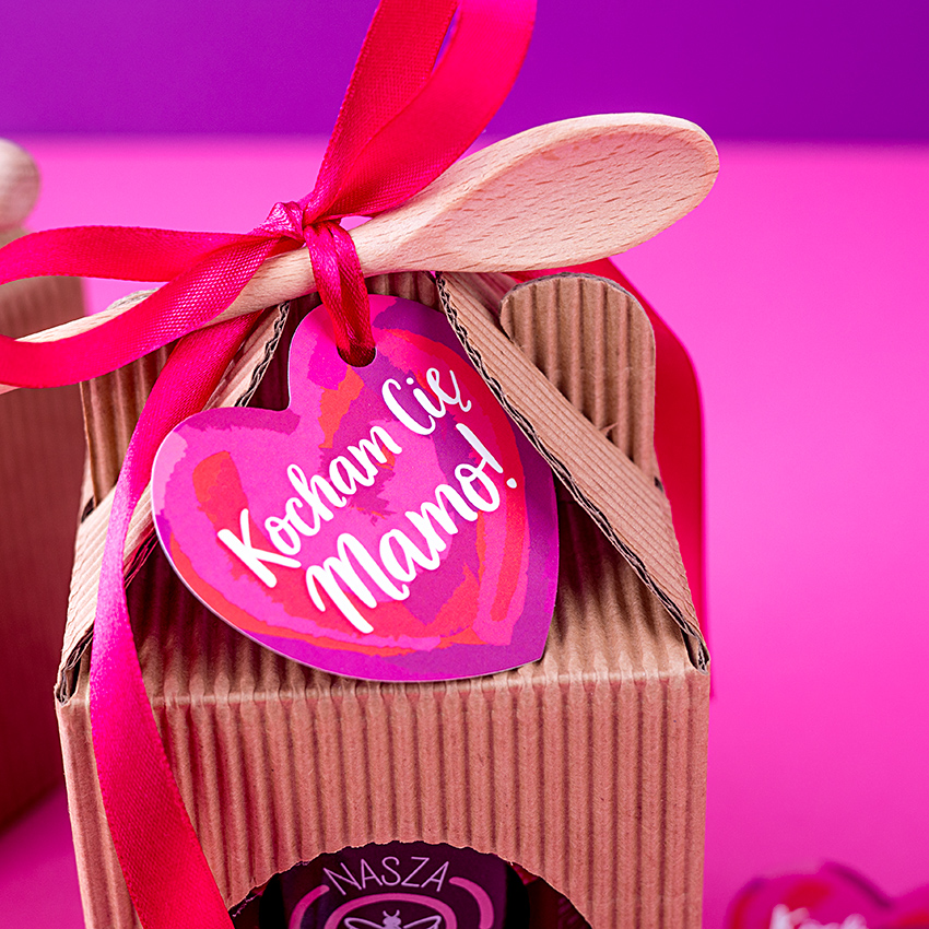 1 miód w kartoniku na Walentynki