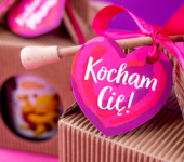 1 miód w kartoniku na Walentynki z 1 znakiem zodiaku