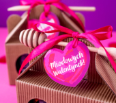 2 miodziki w kartoniku na Walentynki