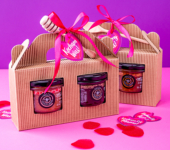 2 miodki w kartoniku na Walentynki