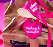 2 miodki w kartoniku na Walentynki