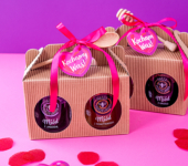 2 miody w kartoniku na na Walentynki