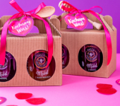 2 miody w kartoniku na na Walentynki