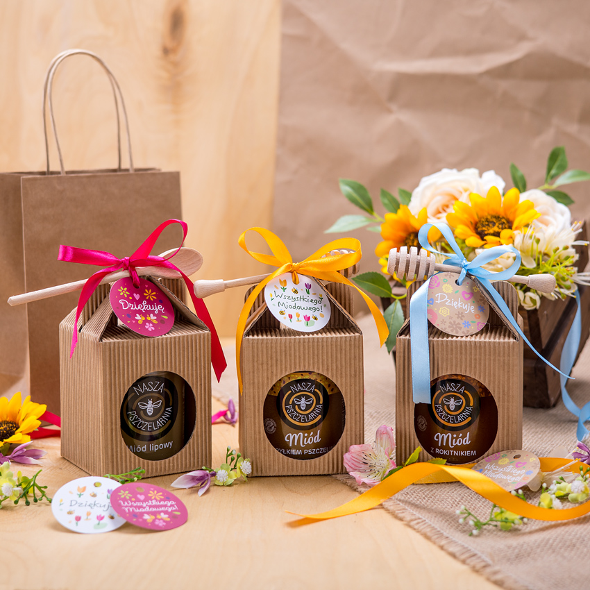 1 miód w kartoniku na każdą okazję (3 kolory)