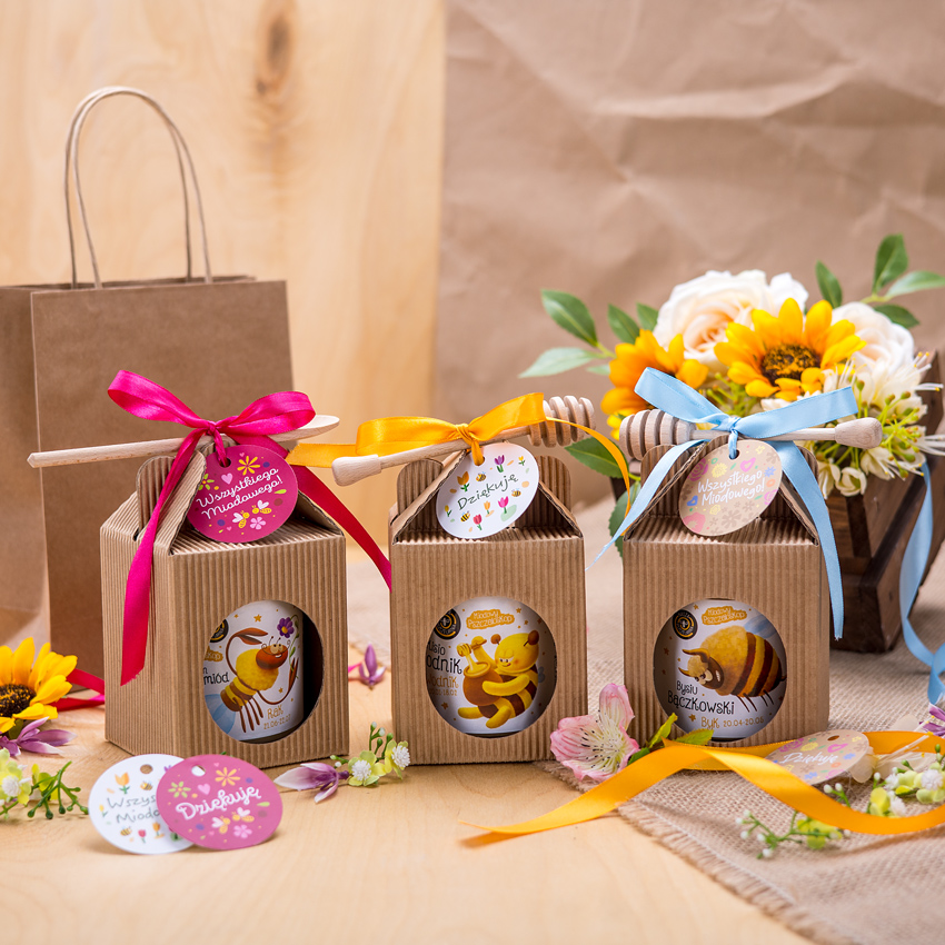 1 miód w kartoniku na każdą okazję z 1 znakiem zodiaku (3 kolory)