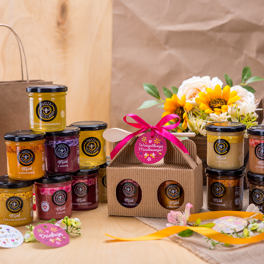 2 miodziki w kartoniku na Dzień Kobiet