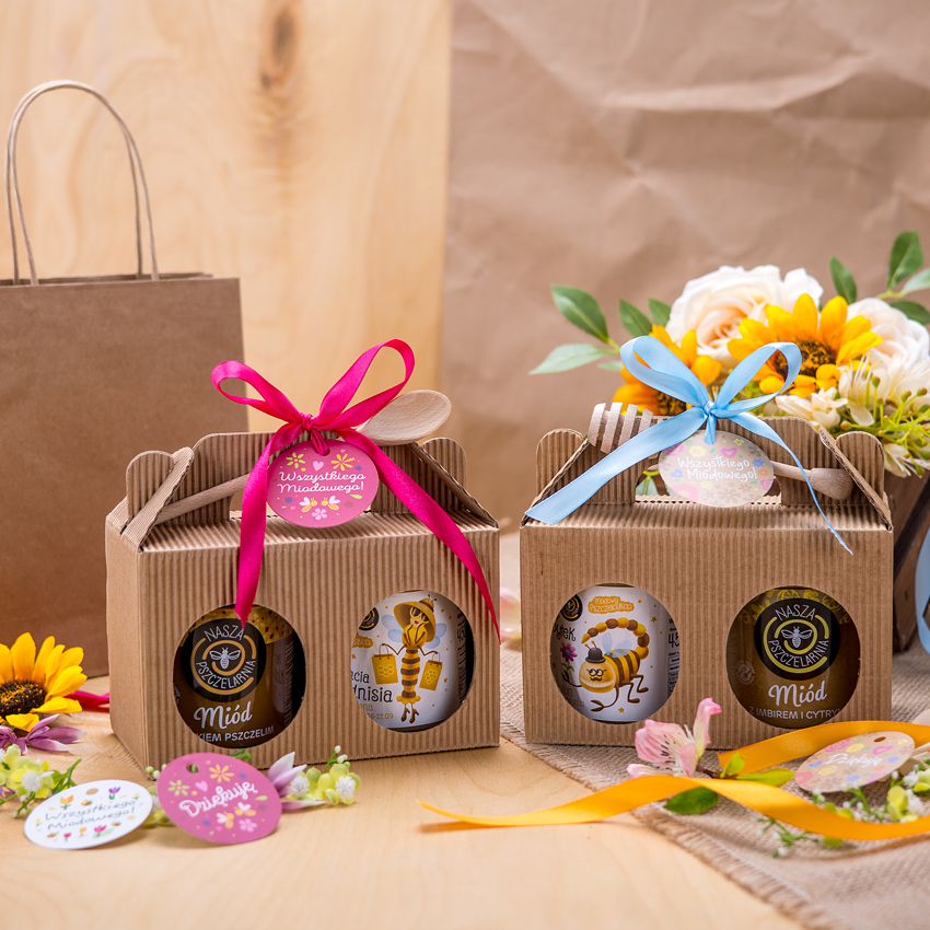 2 miody w kartoniku na Dzień Kobiet z 1 znakiem zodiaku