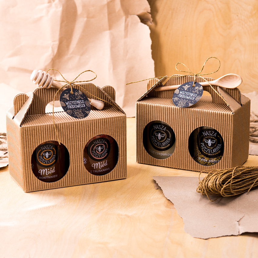 2 miody w kartoniku na każdą okazję (2 kolory)